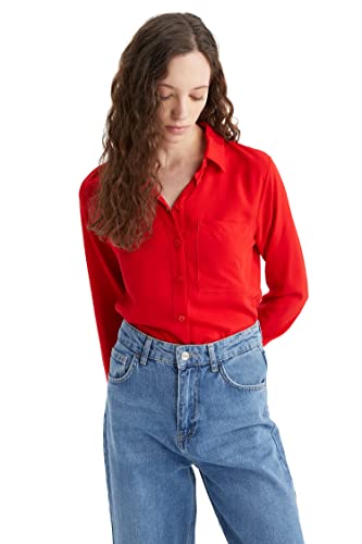 DeFacto Damen N2518AZ Shirt, RED, M von DeFacto