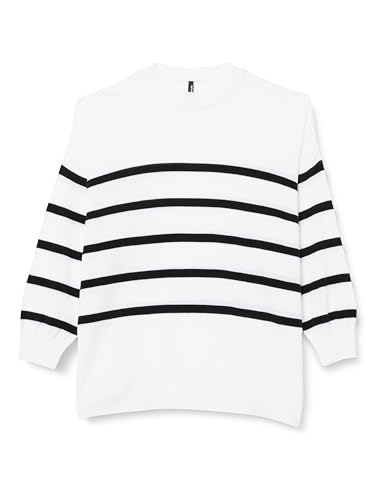 DeFacto Damen Oversize Shirt Tunika - Langarm Longshirt - Bequeme Tops für Damen -Lässiges Langarmshirt Relax Fit Crew Neck von DeFacto