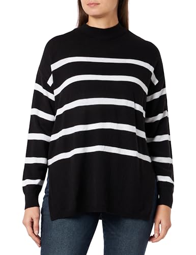 DeFacto Damen Oversize Shirt Tunika - Langarm Longshirt - Bequeme Tops für Damen -Lässiges Langarmshirt Relax Fit Crew Neck von DeFacto