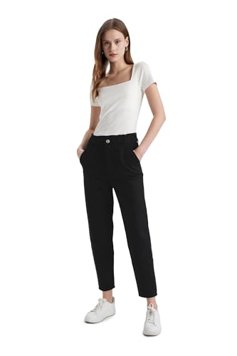 DeFacto Damen S2790AZ Casual Pants, Black, 36 von DeFacto