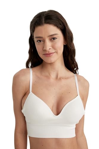 DeFacto Damen Sport-BHS Bequeme Sportbhs für Damen mit Push-up Effekt, Push-up BH ohne Bügel, Sport Bustier Damen - Stilvoll und Unterstützend von DeFacto