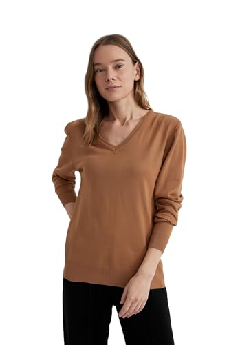 DeFacto Damen Strickmode - Stilvolle Strickpullover Blusen & Tuniken für Damen - Auswahl an Pullover - Feinstrickpullover Strickjacken und Pulli von DeFacto