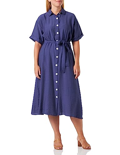 DeFacto Damen U6943AZ Dress, Indigo, 46 von DeFacto