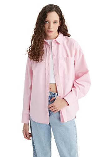 DeFacto Damen V2439AZ Tunic Shirt, PINK, S von DeFacto