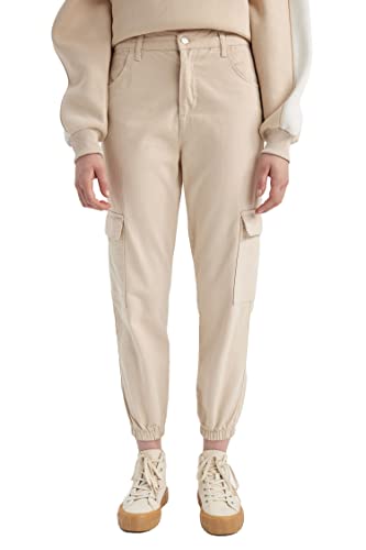 DeFacto Damen W8036AZ Sweatpants, BEIGE, 38 von DeFacto