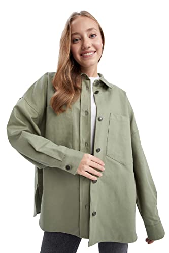 DeFacto Damen W8736AZ Tunic Shirt, Mint, S von DeFacto