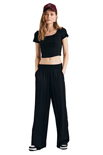 DeFacto Damen X0137az Casual Pants, Schwarz, 40 EU von DeFacto