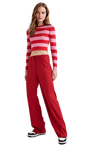 DeFacto Damen X4236az Casual Pants, Rot, 38 EU von DeFacto