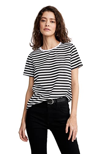 DeFacto Damen X4604AZ T-Shirt, Black, M von DeFacto