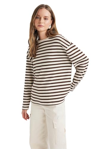 DeFacto Damen Y7568az T-Shirt, Brown, XL EU von DeFacto