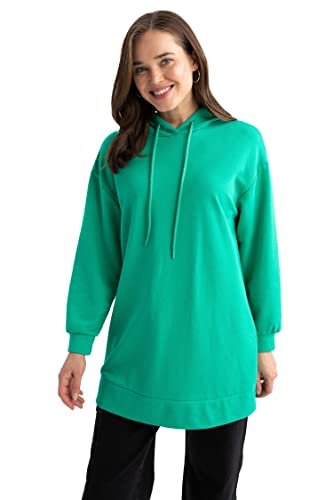 DeFacto Damen Z2072az Tunic Shirt, Grün, XS EU von DeFacto