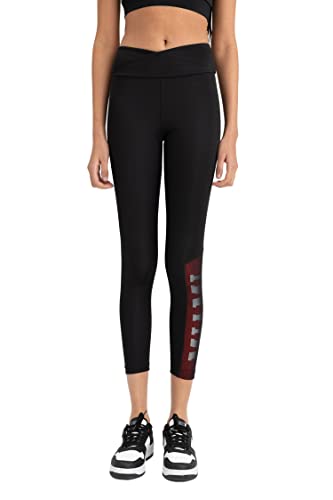 DeFacto Damen Z3193AZ Leggings, Black, L von DeFacto