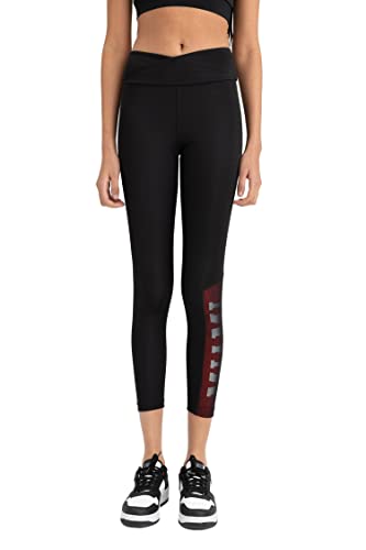 DeFacto Damen Z3193AZ Leggings, Black, L DeFacto Damen Z3193AZ Leggings, Black, L von DeFacto