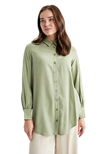 DeFacto Damen Z3538AZ Tunic Shirt, Mint, M von DeFacto