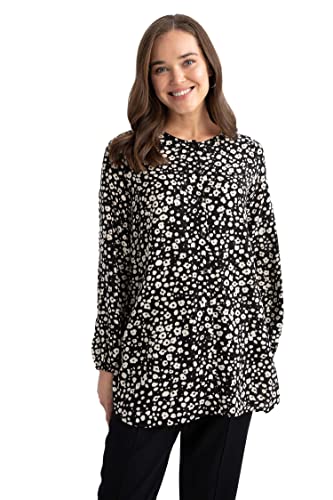 DeFacto Damen Z3542AZ Tunic Shirt, Black, M von DeFacto