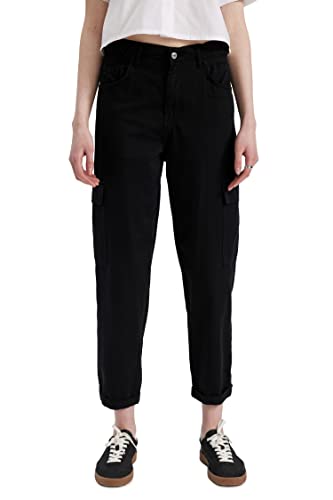 DeFacto Damen Z4002AZ Casual Pants, Black, 42 von DeFacto