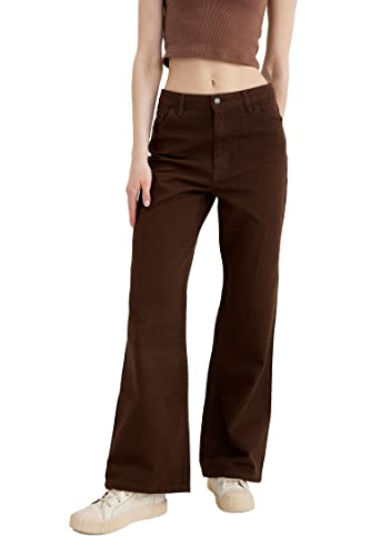 DeFacto Damen Z4005az Casual Pants, Brown, 40 EU von DeFacto