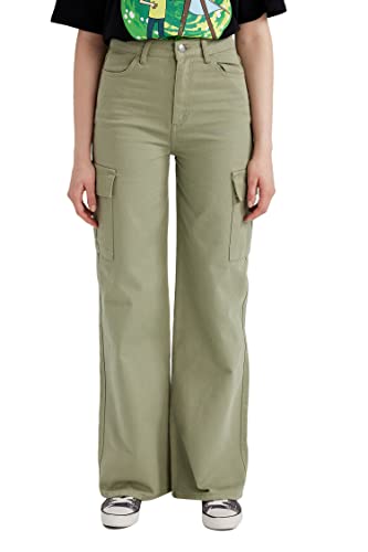 DeFacto Damen Z4005az Casual Pants, Lt.Khaki, 40 EU von DeFacto