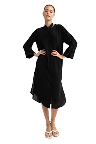 DeFacto Damen Z4659AZ Swimwear Cover Up, Black, XXL von DeFacto