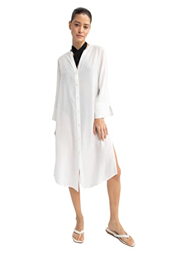 DeFacto Damen Z4659AZ Swimwear Cover Up, Off White, XXL von DeFacto