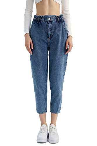 DeFacto Damen Z6557AZ Jeans, MID Blue, 44 von DeFacto