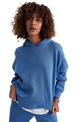 DeFacto Damen Z6569AZ Sweatshirt, D.Blue, XS von DeFacto