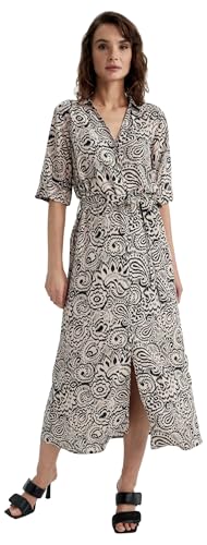DeFacto Damen Z7211AZ Dress, BEIGE, 40 von DeFacto