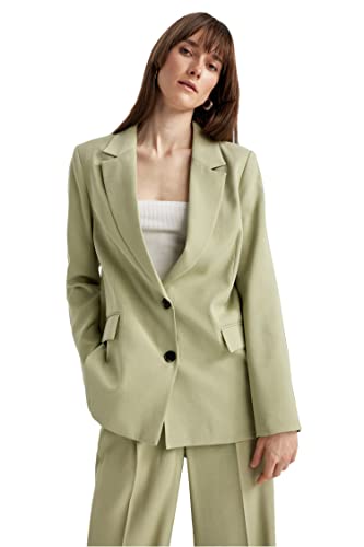 DeFacto Damen Z8276AZ Blazer, Green, 42 von DeFacto