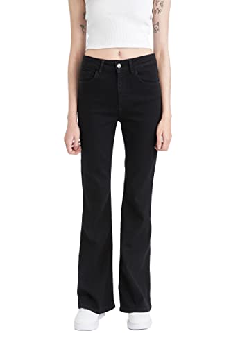 DeFacto Damen Z8621az Jeans, Schwarz, 38 EU von DeFacto