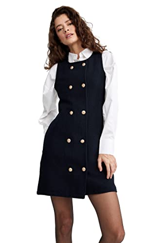 DeFacto Damen Z8901AZ Dress, Navy, 44 von DeFacto