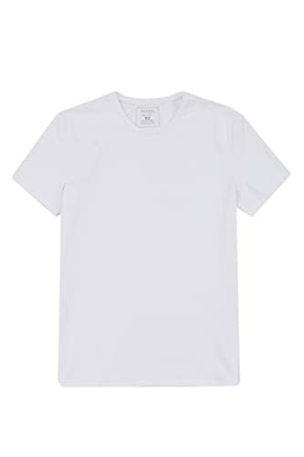 DeFacto Herren Gestrickt T-Shirt Gestrick Obertail für Herren White,XL von DeFacto