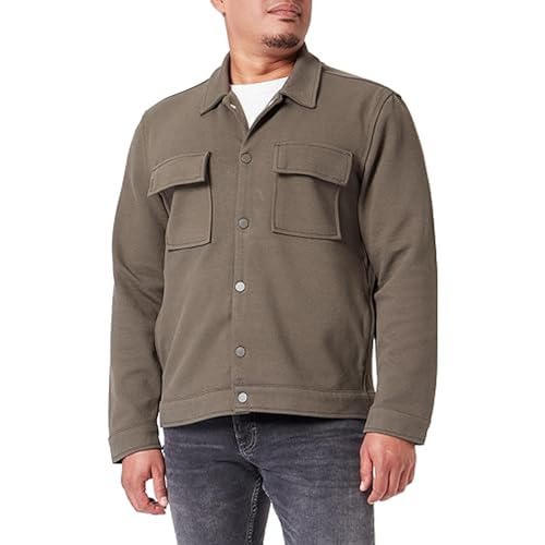 DeFacto Herren Hemdjacke - Stilvolle Herrenjacke mit Flanellmuster Regular Fit Polo Neck von DeFacto