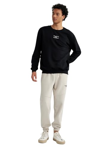 DeFacto Herren Jogginghose - Lange Sporthose für Herren - Bequeme Freizeithose für vielseitigen Einsatz - Stylische Jogginghose für Herren mit hohem Regular Fit von DeFacto