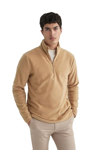 DeFacto Herren Pullover - Troyer mit Half Zip und Reißverschluss für Herren - Stilvolle Strickjacken und Pullover von DeFacto