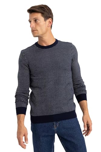 DeFacto Herren Pullover & Strickjacken - Vielseitige Pullover für Herren Standart Fit Crew Neck von DeFacto