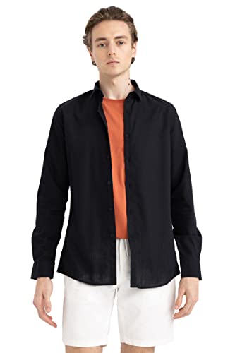 DeFacto Herren R1680AZ Shirt, Black, S DeFacto Herren R1680AZ Shirt, Black, S von DeFacto