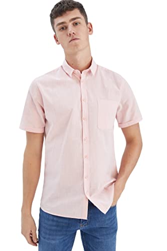 DeFacto Herren R1706AZ Shirt, PINK, M von DeFacto