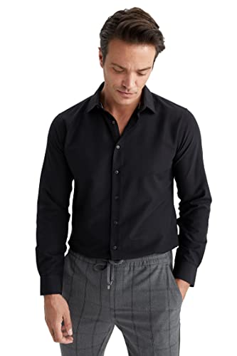 DeFacto Herren R4340AZ Shirt, Black, XL von DeFacto