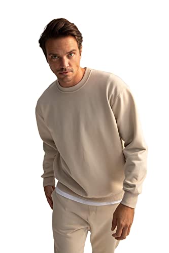DeFacto Herren Sweatshirts - Bequeme Sweatshirt Herren Pullover Oversize Fit von DeFacto