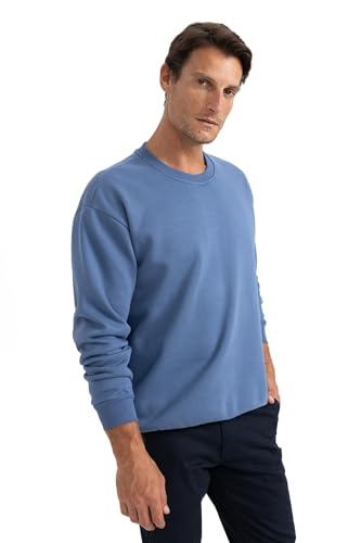 DeFacto Herren Sweatshirts - Bequeme Sweatshirt Herren Pullover Oversize Fit von DeFacto