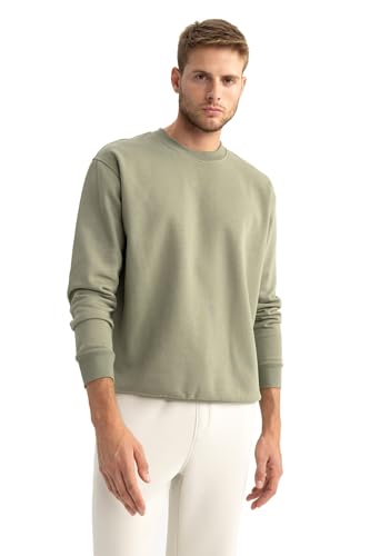 DeFacto Herren Sweatshirts - Bequeme Sweatshirt Herren Pullover Oversize Fit von DeFacto