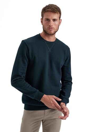 DeFacto Herren Sweatshirts - Bequeme Sweatshirt Herren Pullover Regular Fit von DeFacto