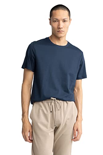 DeFacto Herren T5014az T-Shirt, Indigo, 4XL EU von DeFacto