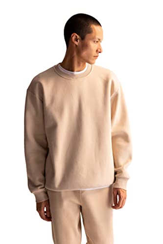 DeFacto Herren T5139az Sweatshirt, Ecru, 3XL EU von DeFacto