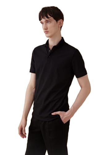 DeFacto Herren T5259AZ Polo Shirt, Black, XS von DeFacto