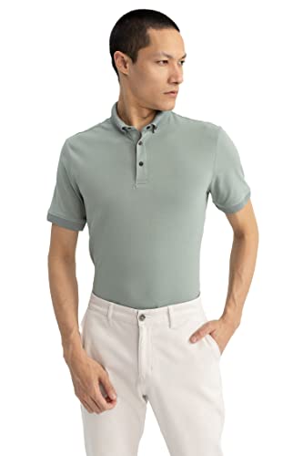 DeFacto Herren T5259AZ Polo Shirt, LT.Green, XXL von DeFacto