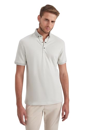 DeFacto Herren T5259AZ Polo Shirt, Stone, S von DeFacto