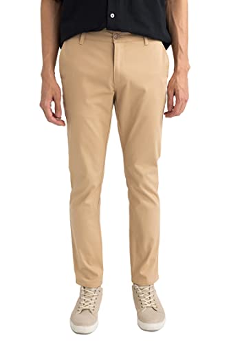 DeFacto Herren W3012az Pants, Beige, 29-30 EU von DeFacto