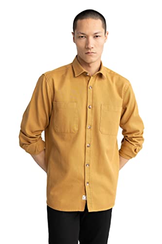 DeFacto Herren W7830AZ Tunic Shirt, Camel, XL von DeFacto