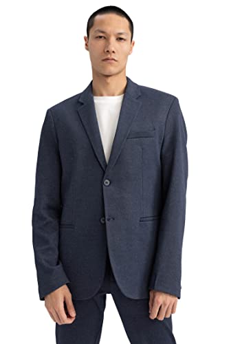 DeFacto Herren W9254az Blazer, Navy, 54 EU von DeFacto